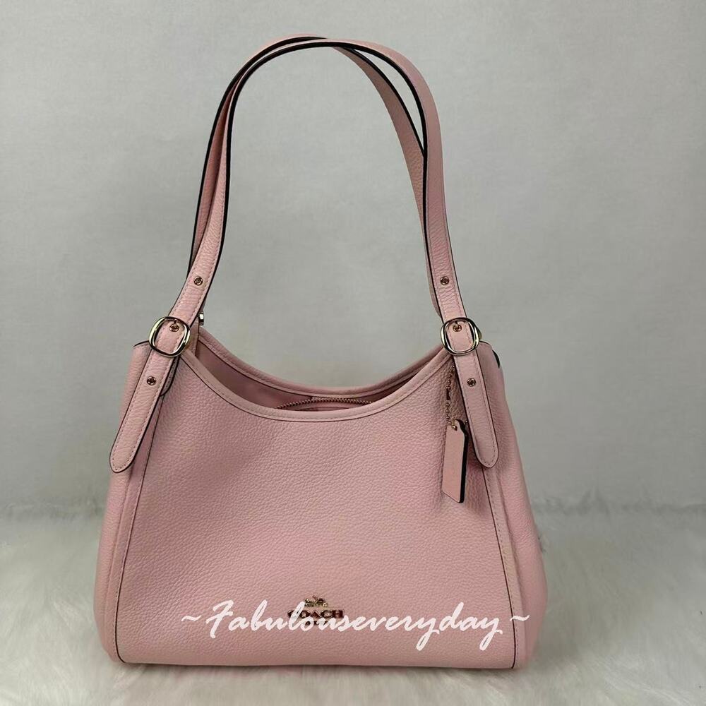 Coach Erin Shoulder Bag In Leather/Gold/Soft Pink CAQ86 NWT